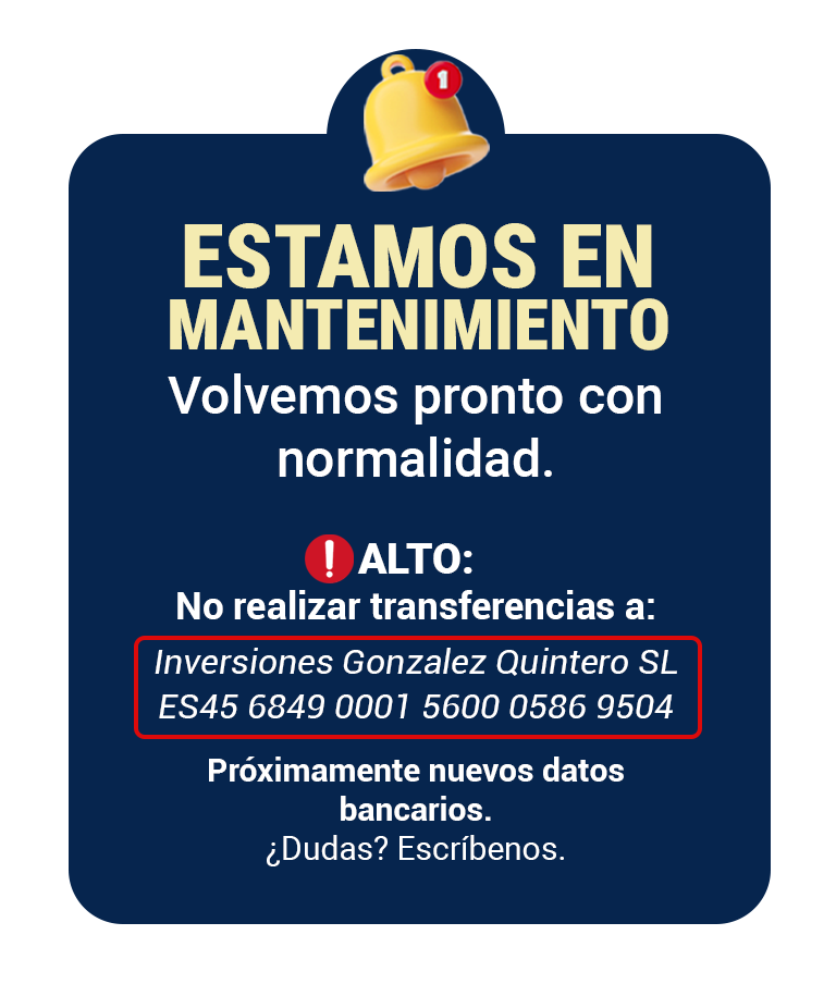 Aviso Importante Mantenimiento Datos Bancarios